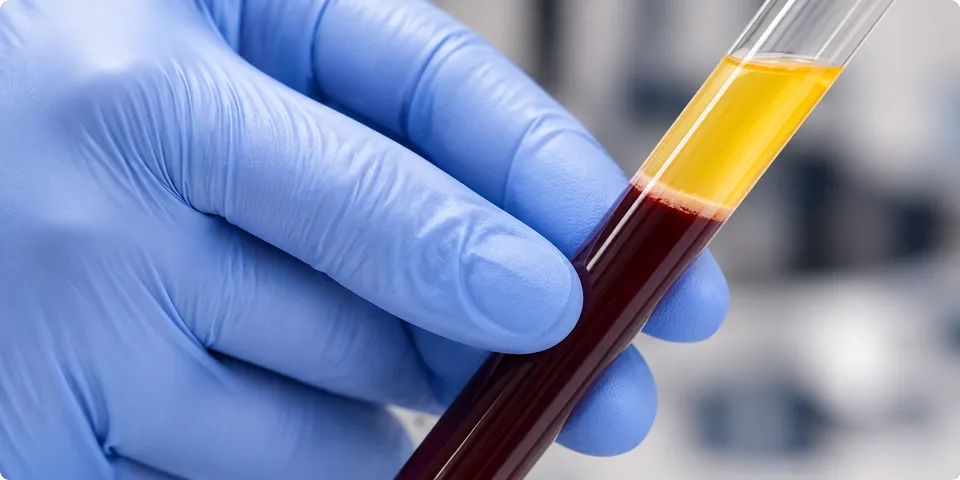 Imagem ilustrativa de plasma rico em plaquetas